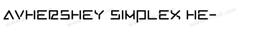AVHershey Simplex He字体转换